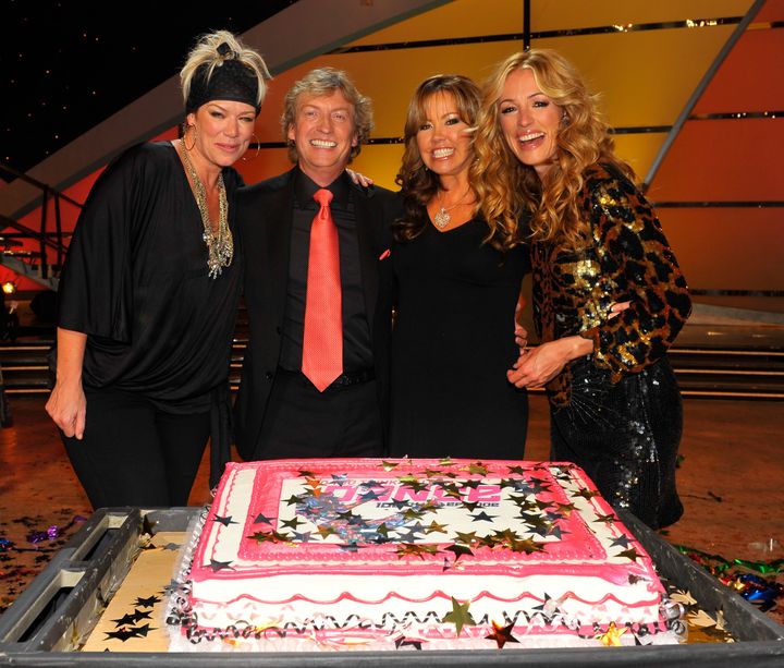 Choreographer Mia Michaels; co-creator/executive producer Nigel Lythgoe; show judge Mary Murphy and host Cat Deeley attend the celebration of the 100th episode of "SYTYCD" in 2009.