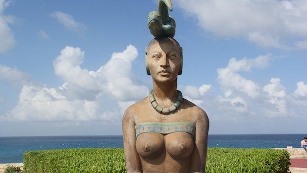 Mayan goddess Ixchel at Punta Sur, Isla Mujeres. 