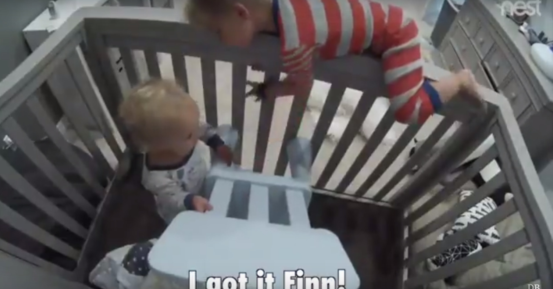Camera Catches Toddler Helping Baby Brother Make Epic Crib Escape