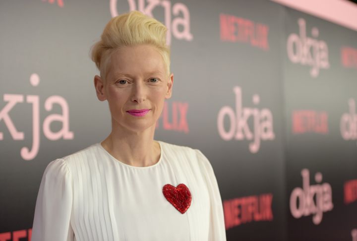 Tilda Swinton spoke to reporters about George Clooney at the New York premier of