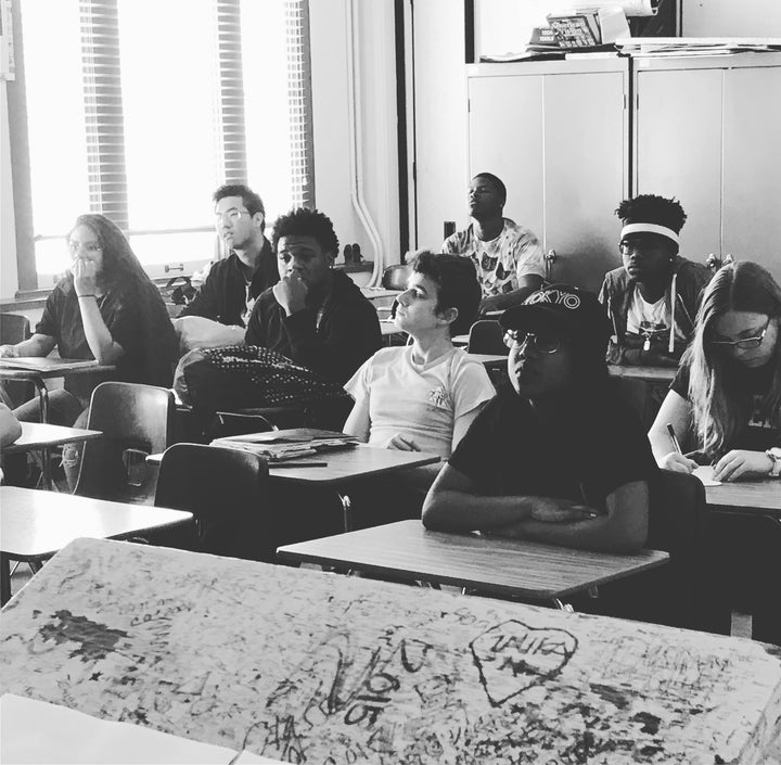<p>One of the groups of students that participated in the listening tour. </p>