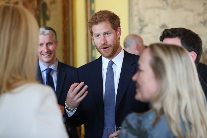 Prince Harry at a reception to mark the 40th anniversary of WellChild at Buckingham Palace on 12 June 2017.