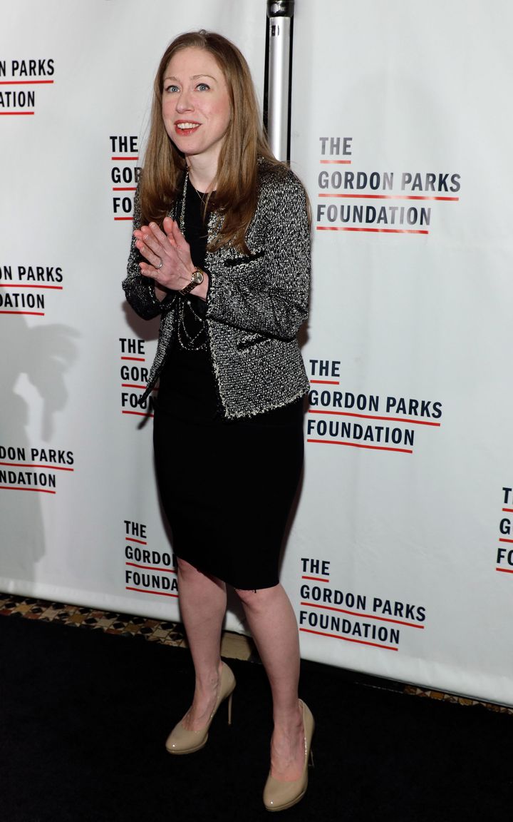 Chelsea Clinton wearing the shoes in question at Cipriani 42nd Street on June 6 in NYC. 