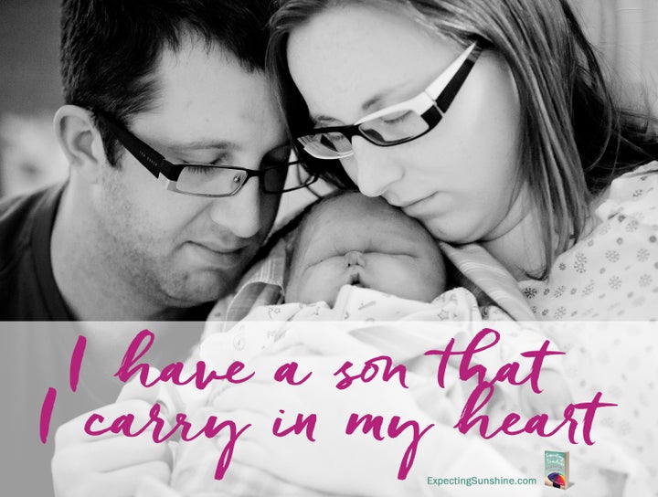 <p>Aaron and Alexis Marie Chute with their second child, Zachary, on the day he was born and died in 2010. </p>