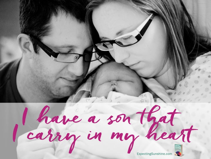 Aaron and Alexis Marie Chute with their second child, Zachary, on the day he was born and died in 2010. 