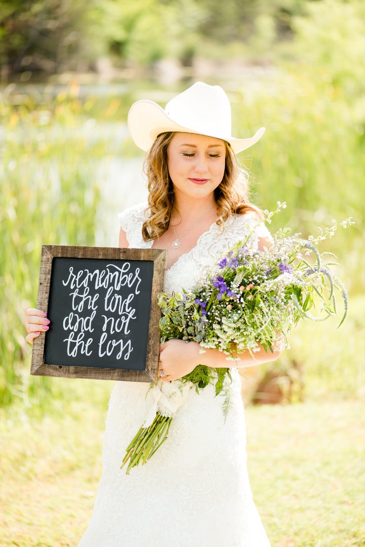 Hannah got teary during the emotional shoot. 