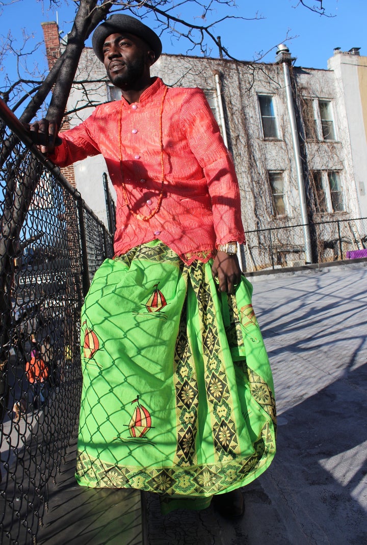 David poses for a photo on Easter Sunday in his traditional Uhorobo (Nigerian Tribe) formal attire. 