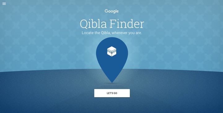 Google launched a webapp that helps Muslims find the Qibla -- the direction towards Mecca. 