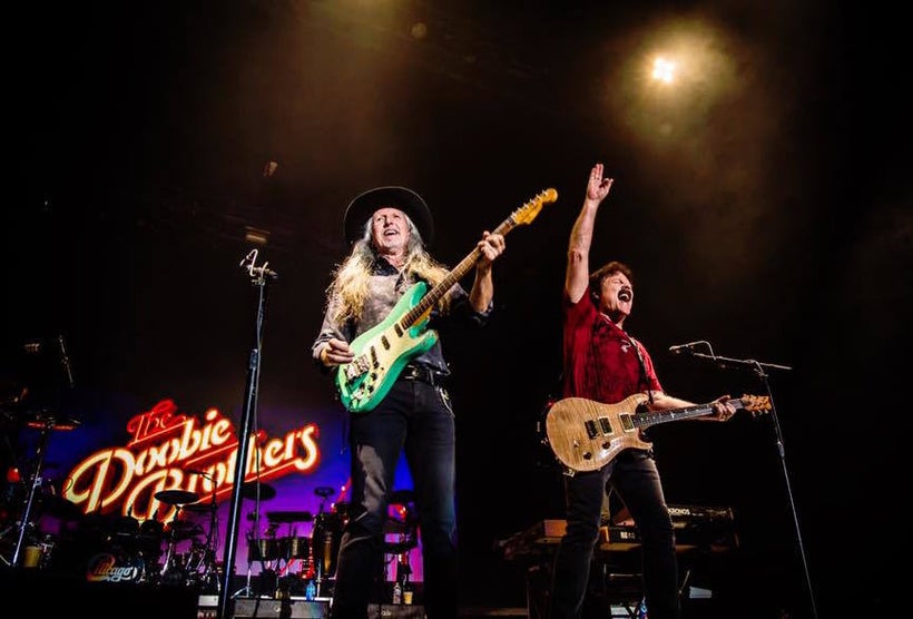 Pat Simmons, right, Tom Johnston at right