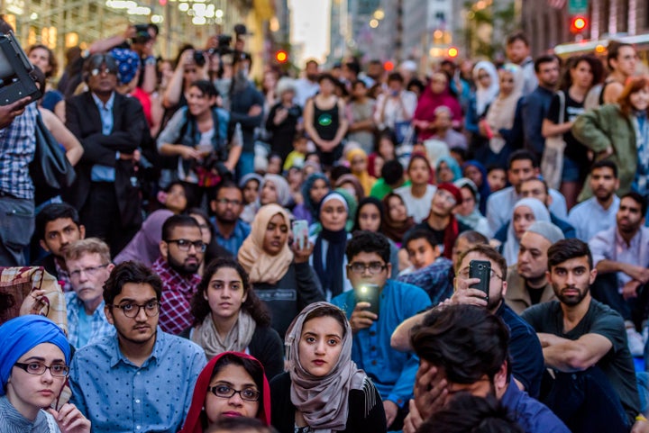 Hundreds of New Yorkers participated in an interfaith iftar gathering on June 1. In New York City, the Ramadan fast is more than 16 hours long this year.