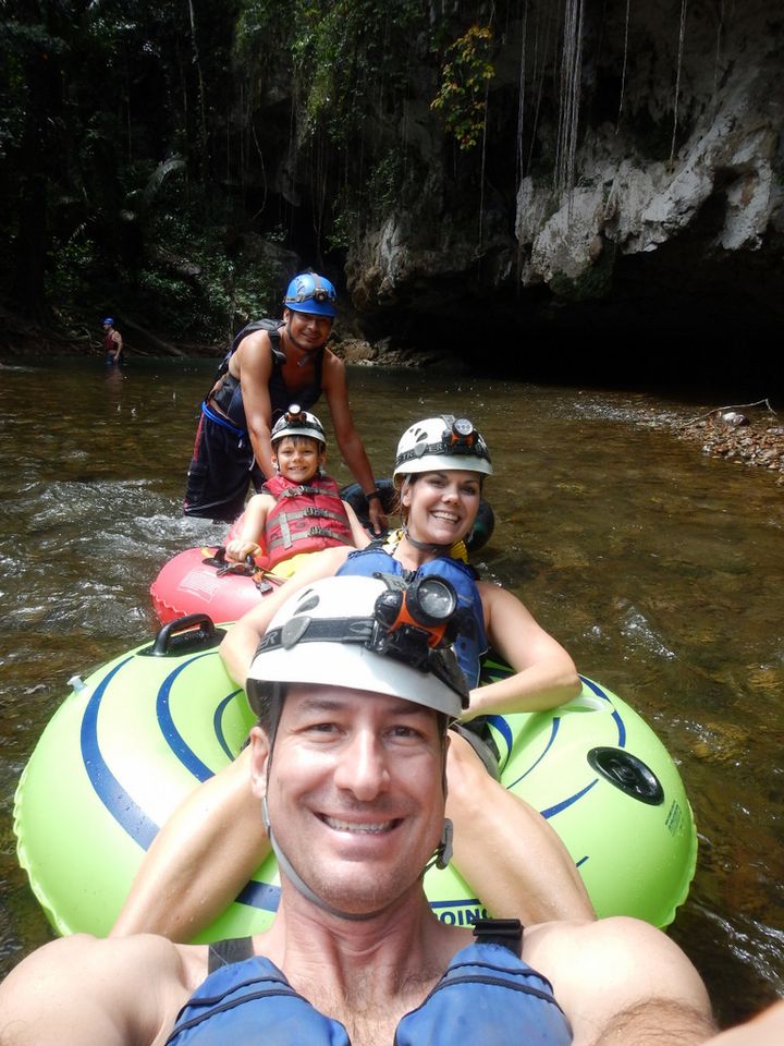 Cave tubing was a relaxing end to our adventures in the jungle.