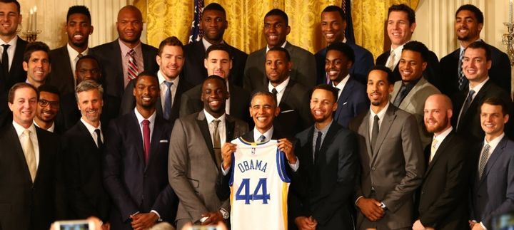After winning the NBA Championship in 2015, the Warriors did meet with then President Obama