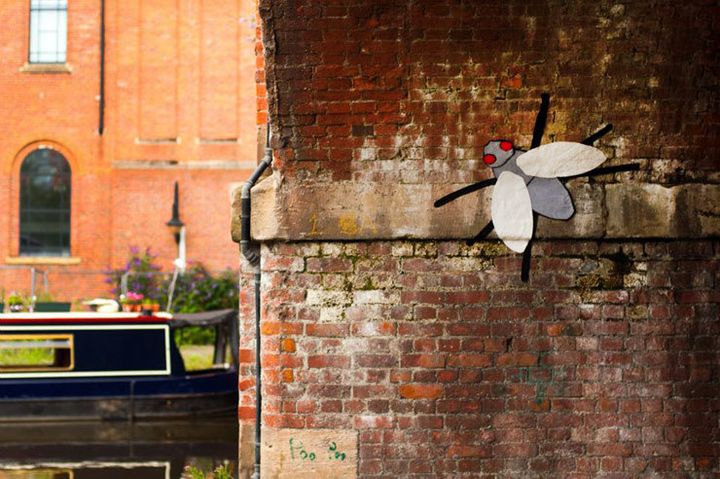 Lucy Sparrow’s earlier foray into Street Art with a piece of “graffelti” in Manchester, 2012. (photo ©Lucy Sparrow)