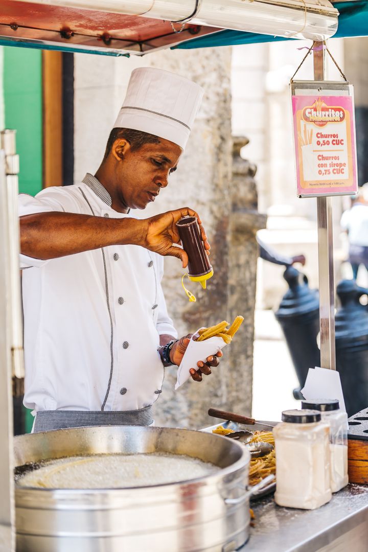 Freshly made churros was the best dessert we had in Havana