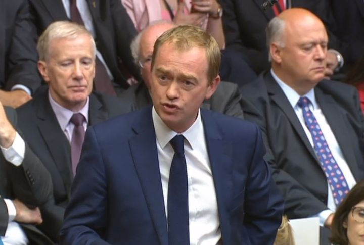 Liberal Democrats leader Tim Farron speaking in the House of Commons, London, during its first sitting since the election.