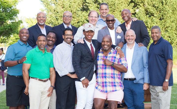 <p>Jared and his “Uncles” at his Episcopal HS graduation.</p>