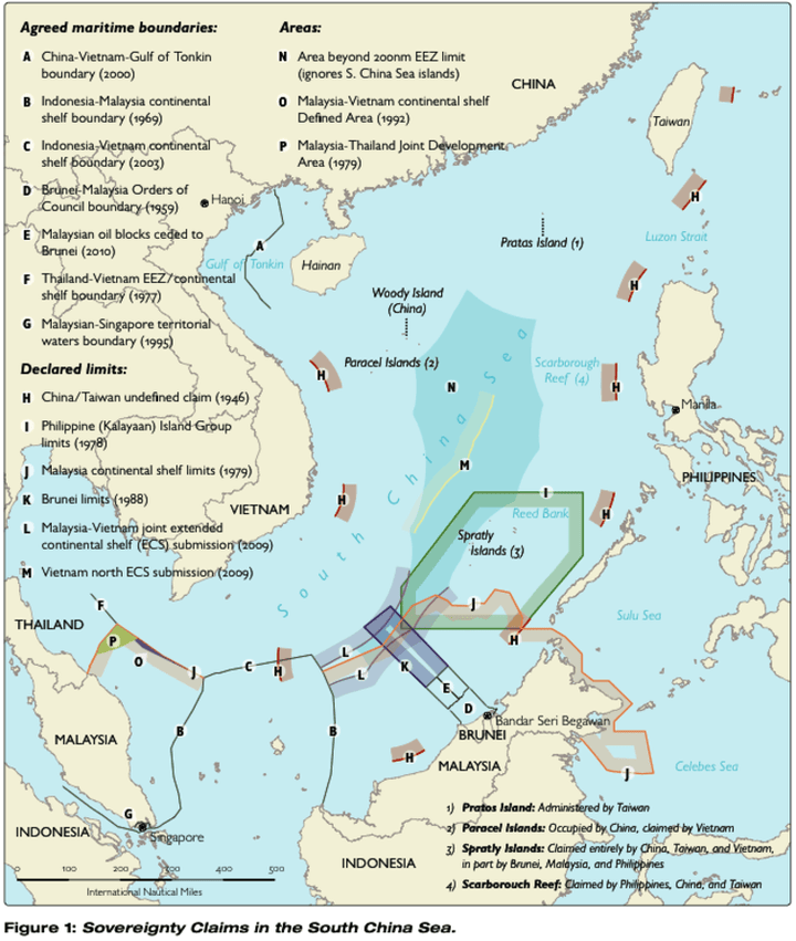The Chinese Nine-Dash Line and the scramble for the South China Sea.
