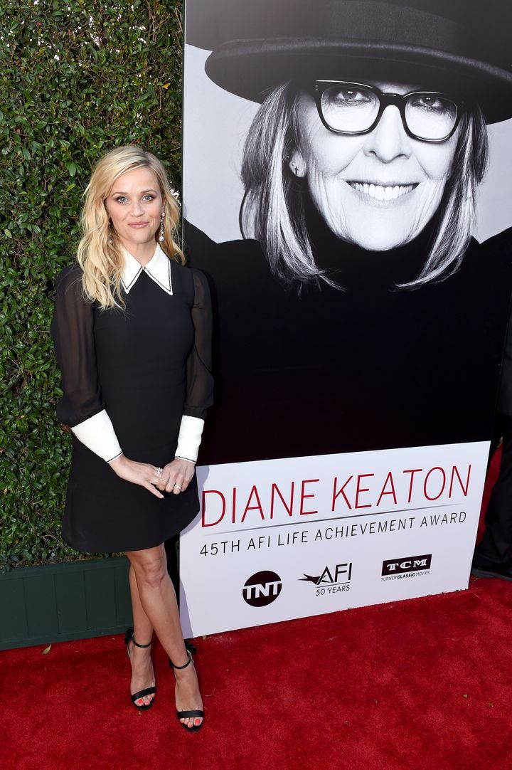 Reese Witherspoon arrives at American Film Institute's 45th Life Achievement Award Gala Tribute to Diane Keaton at Dolby Theatre on June 8, 2017.