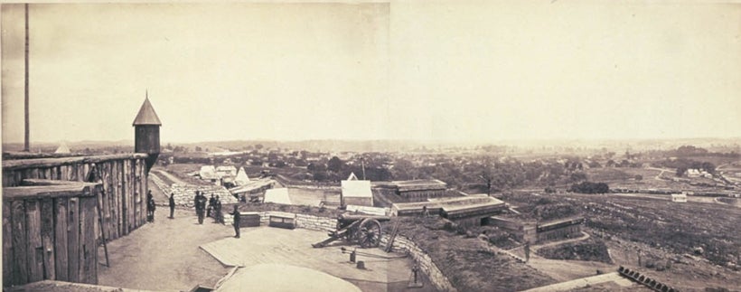 Image taken in 1864 from the upper level of Fort Negley.