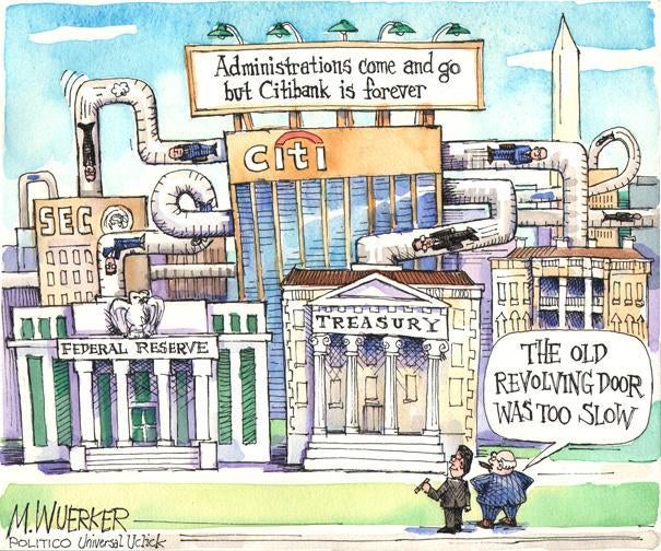 <p>Money means power for banks like Citibank.</p>