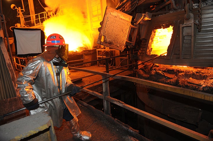 USW member working at EVRAZ North America 