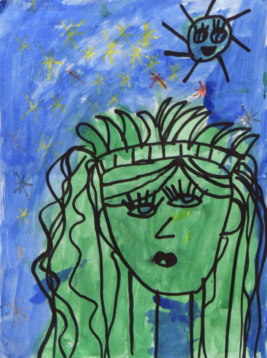 Aysha Fatima, "Lady Liberty," Grade 1, P.S. 119 Amersfort, Brooklyn