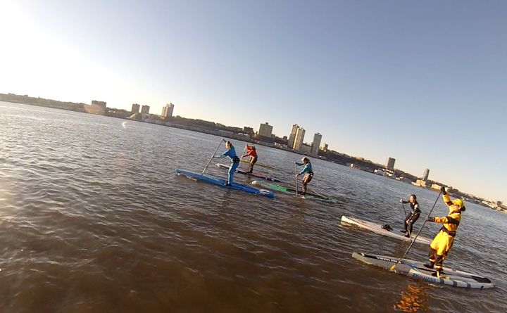 New Year’s Day SUP Paddle, Hudson River, NYC