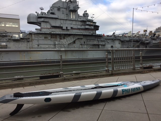 Pier 84 deck & neighboring Intrepid Sea, Air & Space Museum