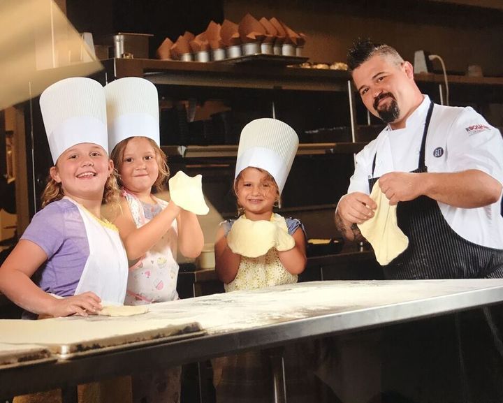 Chef de cuisine Dustin Ward and his daughters