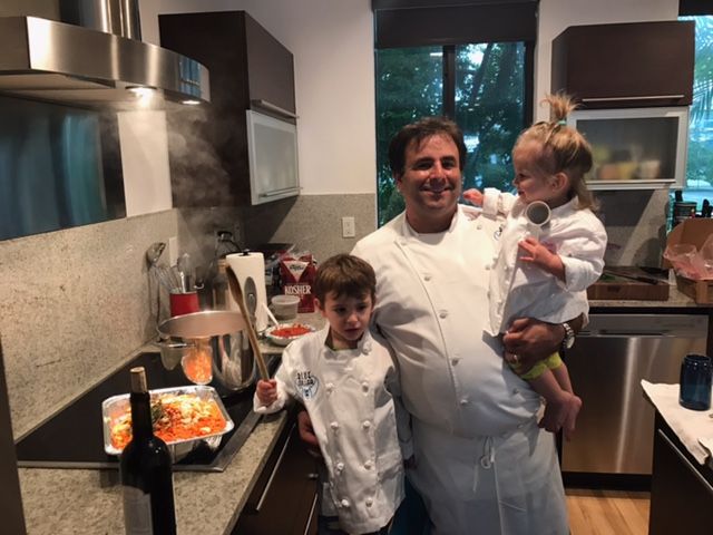 Chef Danny Serfer and his kids