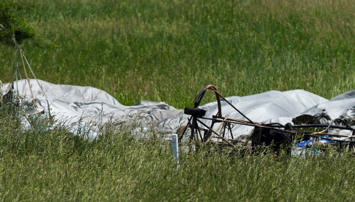 The blimp after the crash.