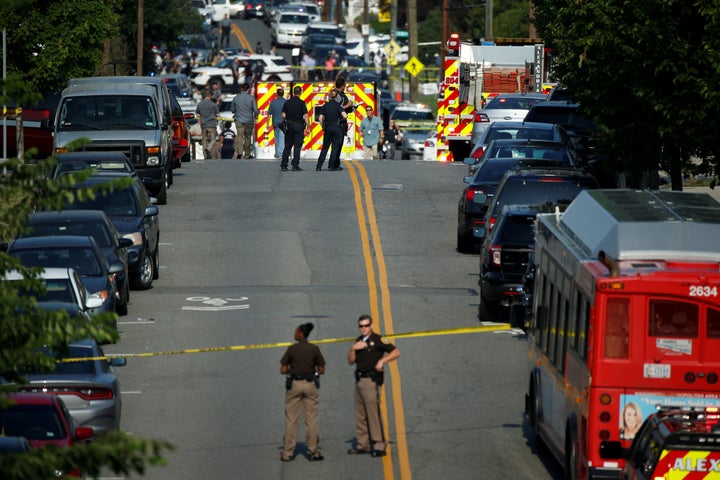 A gunman opened fire on Republican members of Congress during a baseball practice near Washington in Alexandria, Virginia, June 14, 2017. REUTERS/Joshua Roberts