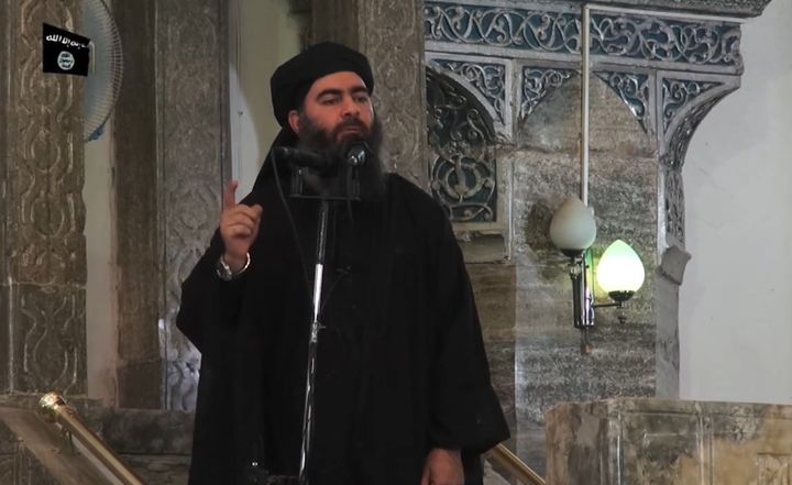 This 2014 photo shows an image grab from a propaganda video allegedly showing leader of the Islamic State jihadist group Abu Bakr al-Baghdadi 