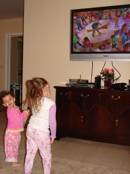 "Hey sis, I think mom is in the bathroom. Let's go!"