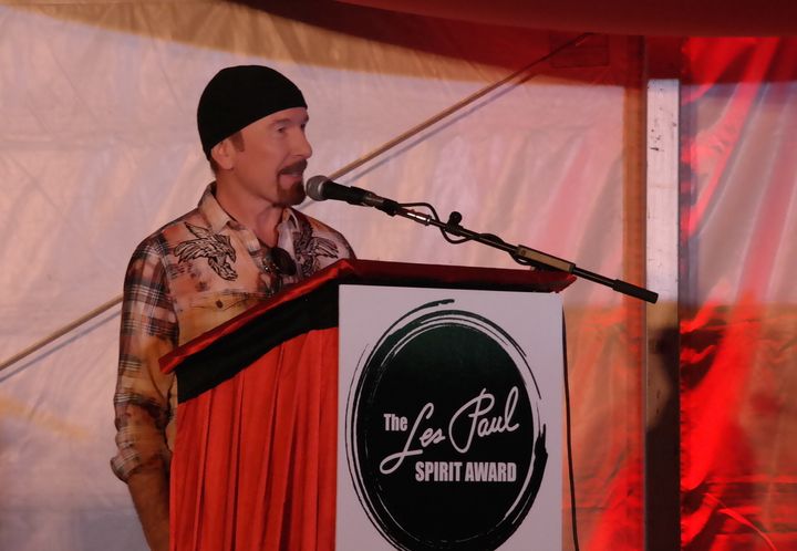 U2 guitarist David “The Edge” Evans received the Les Paul Spirit Award on June 9, 2017.