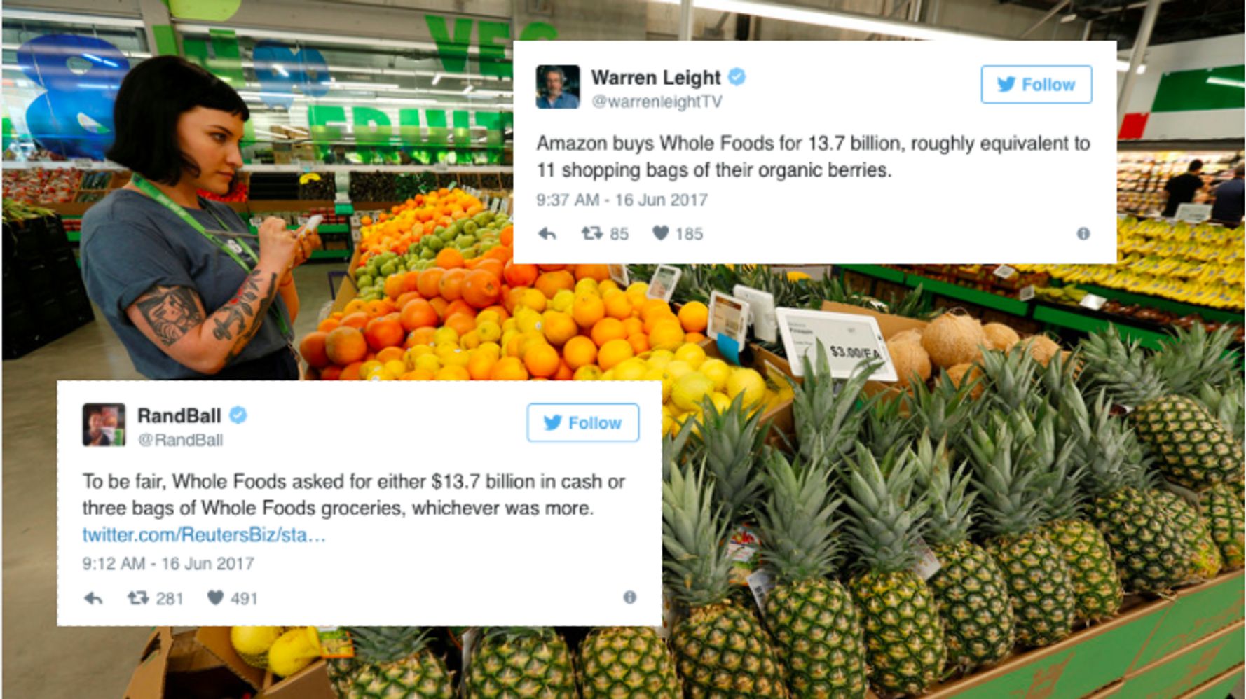 to Buy Whole Foods For $13.7 Billion in Cash