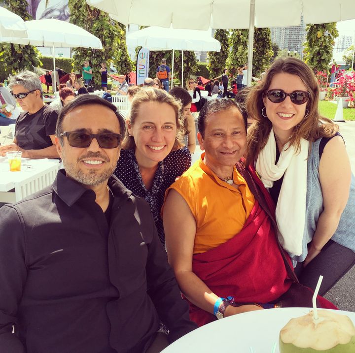 With Ammar Charini, Founder of Purposehood, Maureen Healy, Founder and author of Growing Happy Kids, and Dr. Saamdu Chetri, Director of Bhutan’s Gross National Happiness Center (GNH)