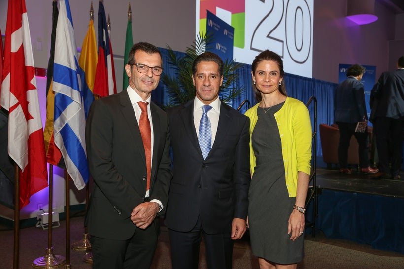 Two of the main organizers of WOHASU, Karen Guggenheim and Manuel Pietra, with Miami-Dade Public School Superintendent Albert