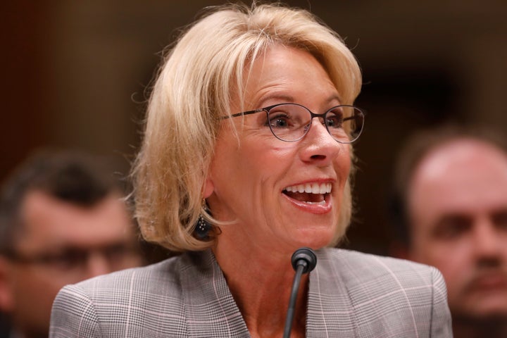 U.S. Education Secretary Betsy DeVos testifies in Washington, D.C., on June 6, 2017.