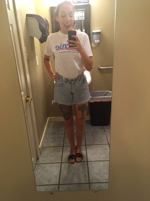 The shorts I’m wearing right now still make me feel self-conscious that they are too short even though they’re ugly af.