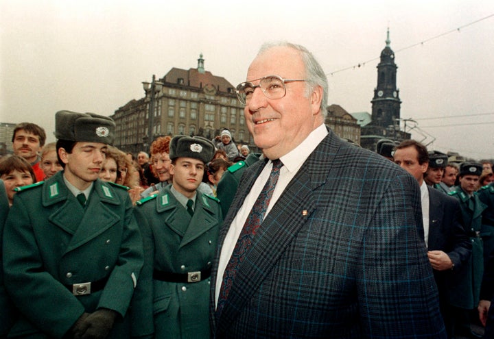 Kohl visits Dresden, Germany in 1989.