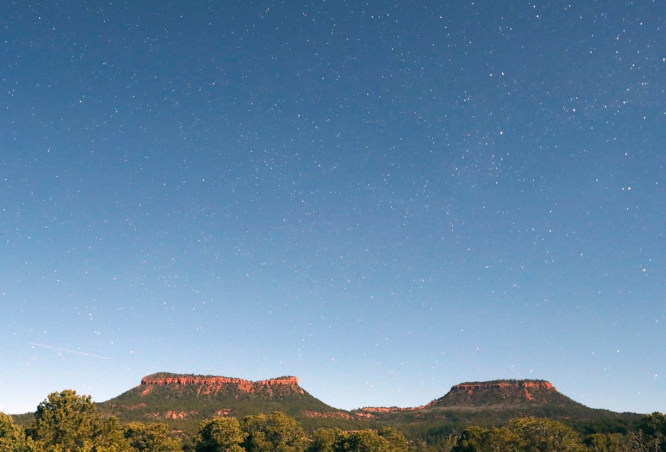 The&nbsp;two bluffs known as the "Bears Ears" in the Bears Ears National Monument.