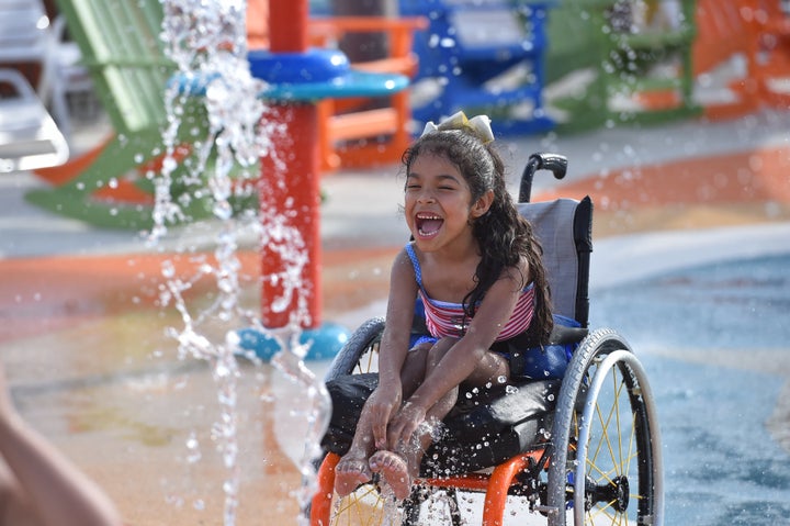 Guests with disabilities are admitted to Morgan's Inspiration Island at no cost.