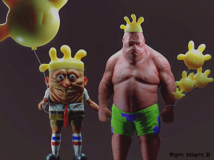 hyper realistic spongebob