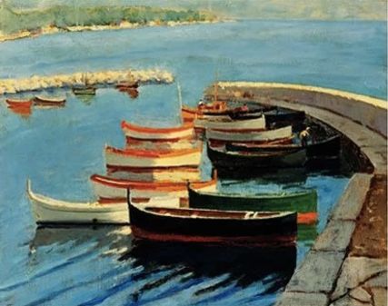 PM Winston Churchill’s art - A Study of Boats