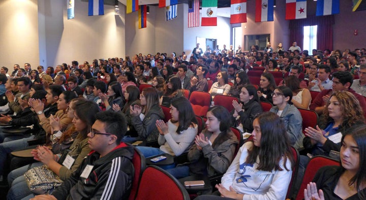 <p><em>a standing room only crowd at the announcement of the CaliBaja Education Consortium. </em><strong>Credit:</strong> <em>UC San Diego</em></p>
