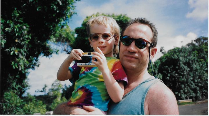 <p>My child Harry and his father Ken, 1994</p>