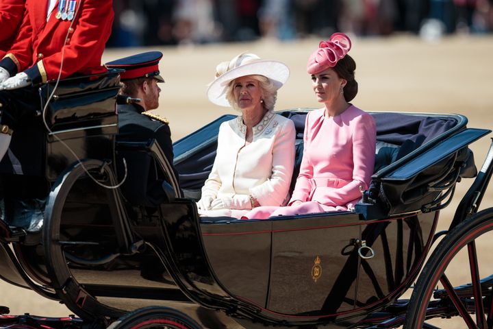 The Duchess of Cornwall and the Duchess of Cambridge arrived together.