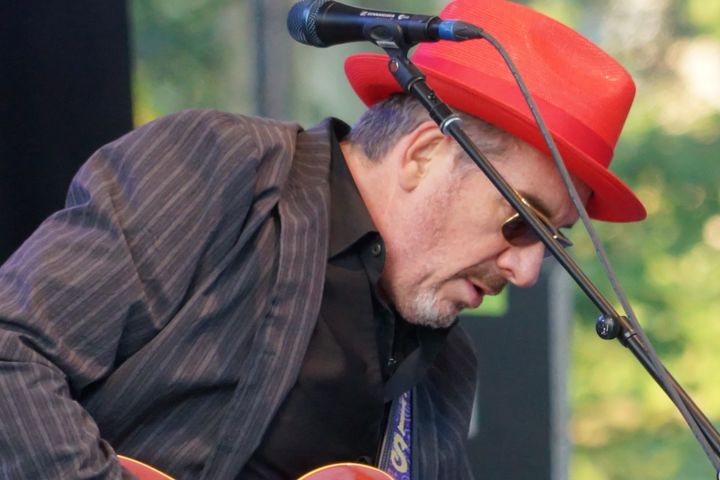 <p>Elvis Costello at City Parks Foundation’s SummerStage</p>