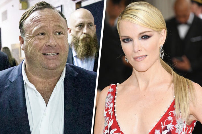 Alex Jones and Megyn Kelly